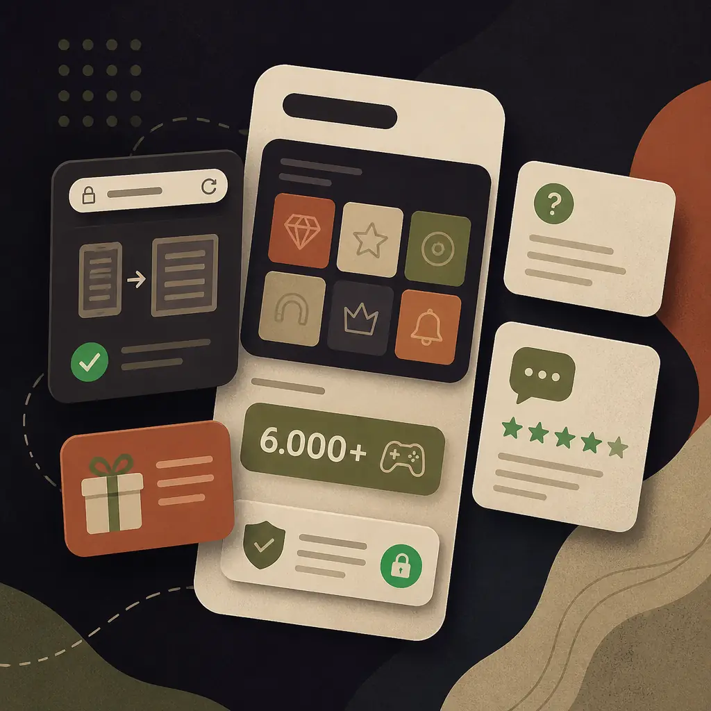 RockySpin app: gioca da smartphone visual guide for RockySpin Casino